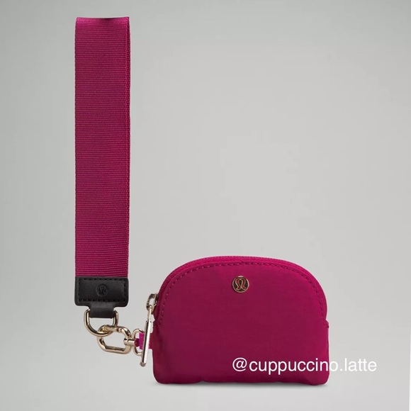 ❤️NWT💗Lululemon Athletica Dual Pouch Wristlet in Pink Sonic/Pomegranate/Black - Picture 9 of 10